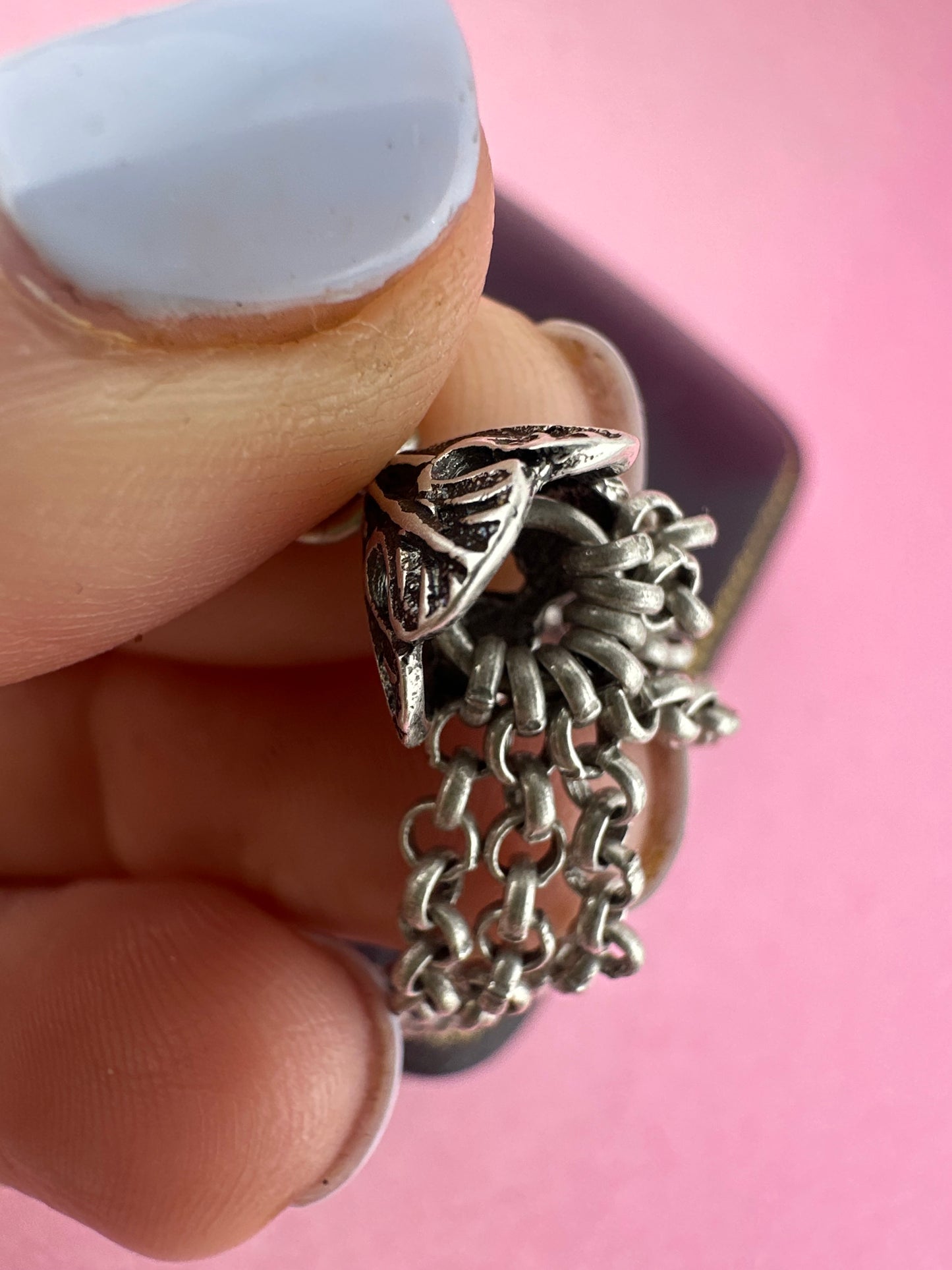 Antique Sterling silver Tassel pendant