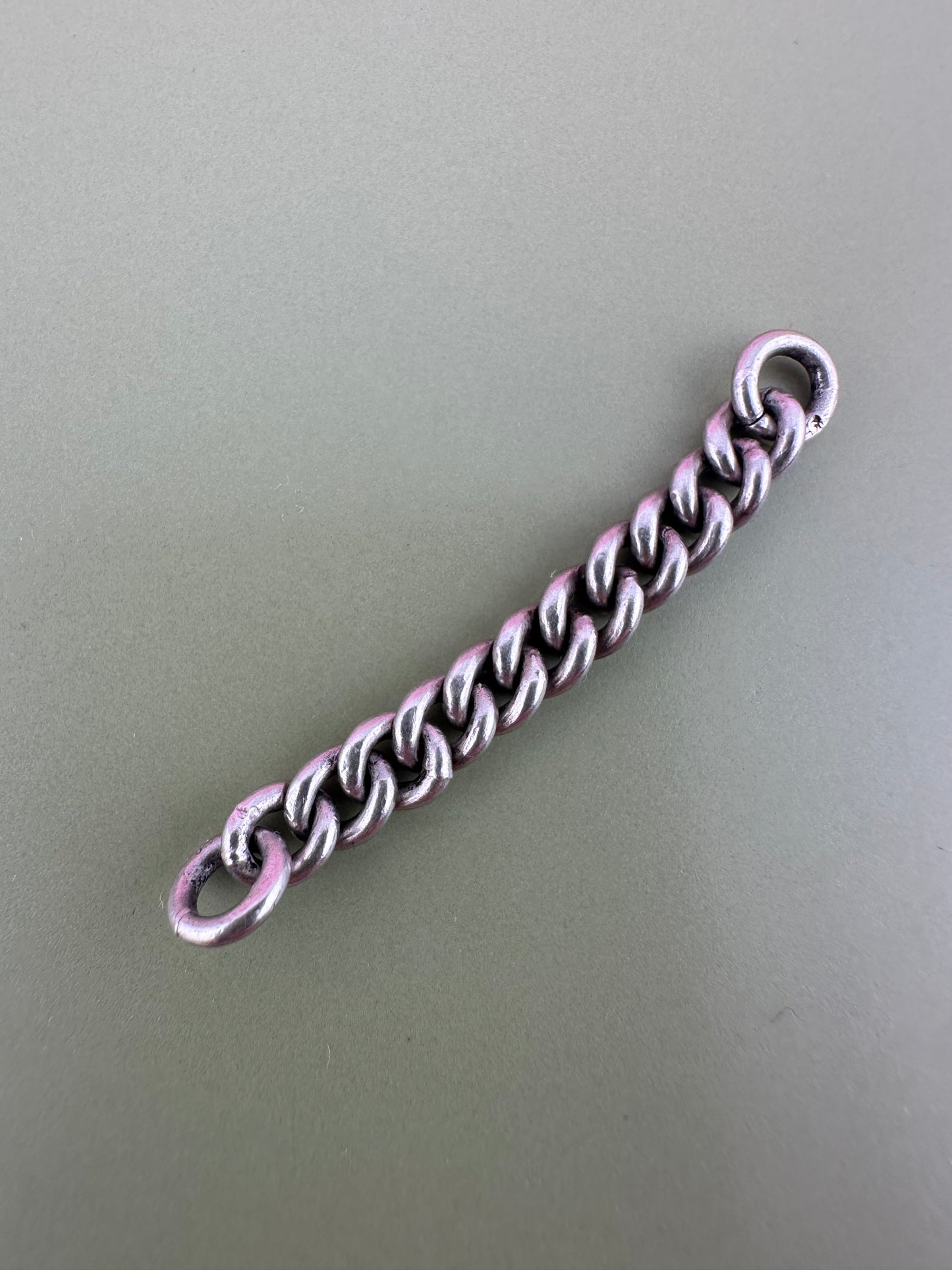 Antique Sterling silver curb extender- no clasps