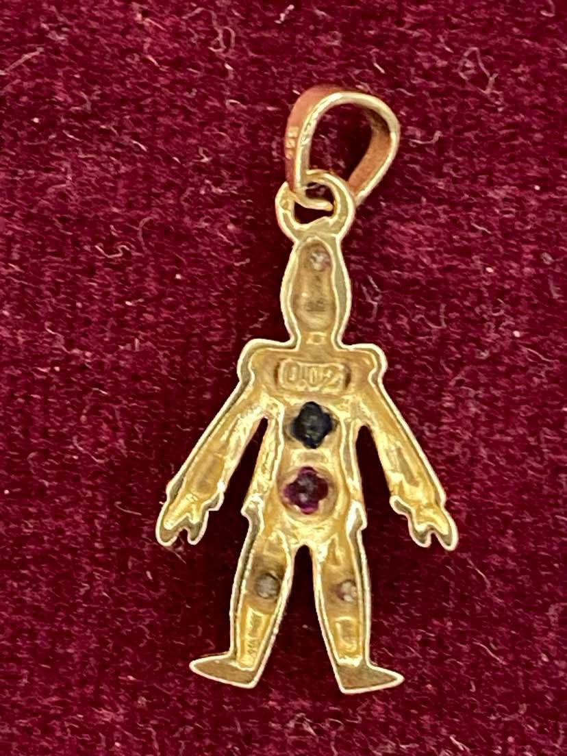 14ct Gold Clown charm