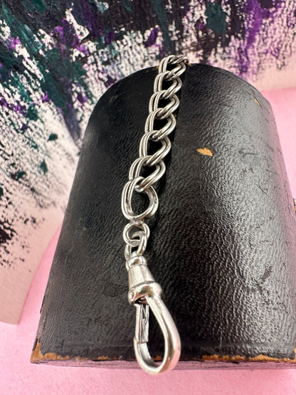 Vintage Sterling Double curb extender with dog clip
