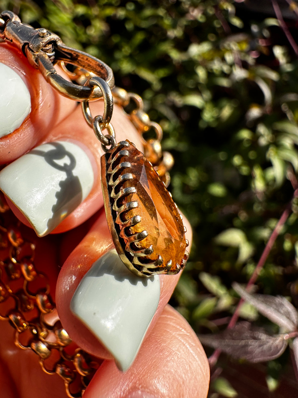 Antique 9ct Gold Citrine Pendant