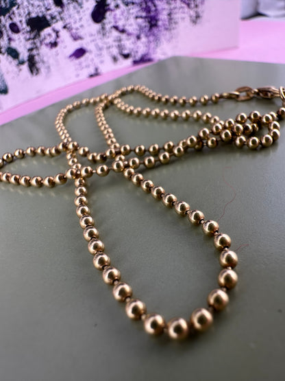 Vintage 18ct Gold Ball chain