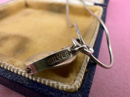 Sterling Silver ‘Why Worry’ Spinner on snake chain