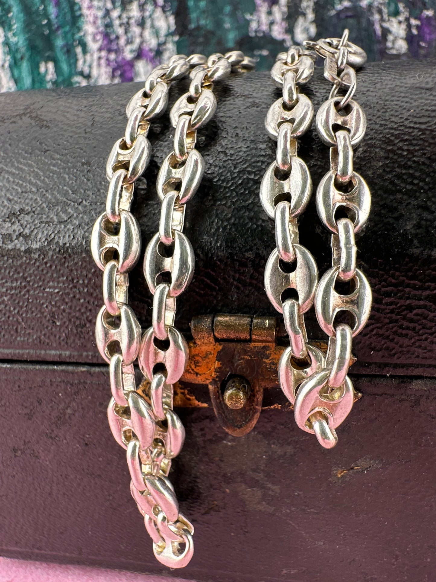 Spanish Sterling Silver Puffy Mariner chain