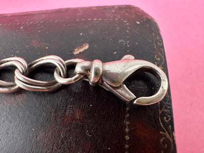 Sterling Silver Double Curb extender with large lobster clasp