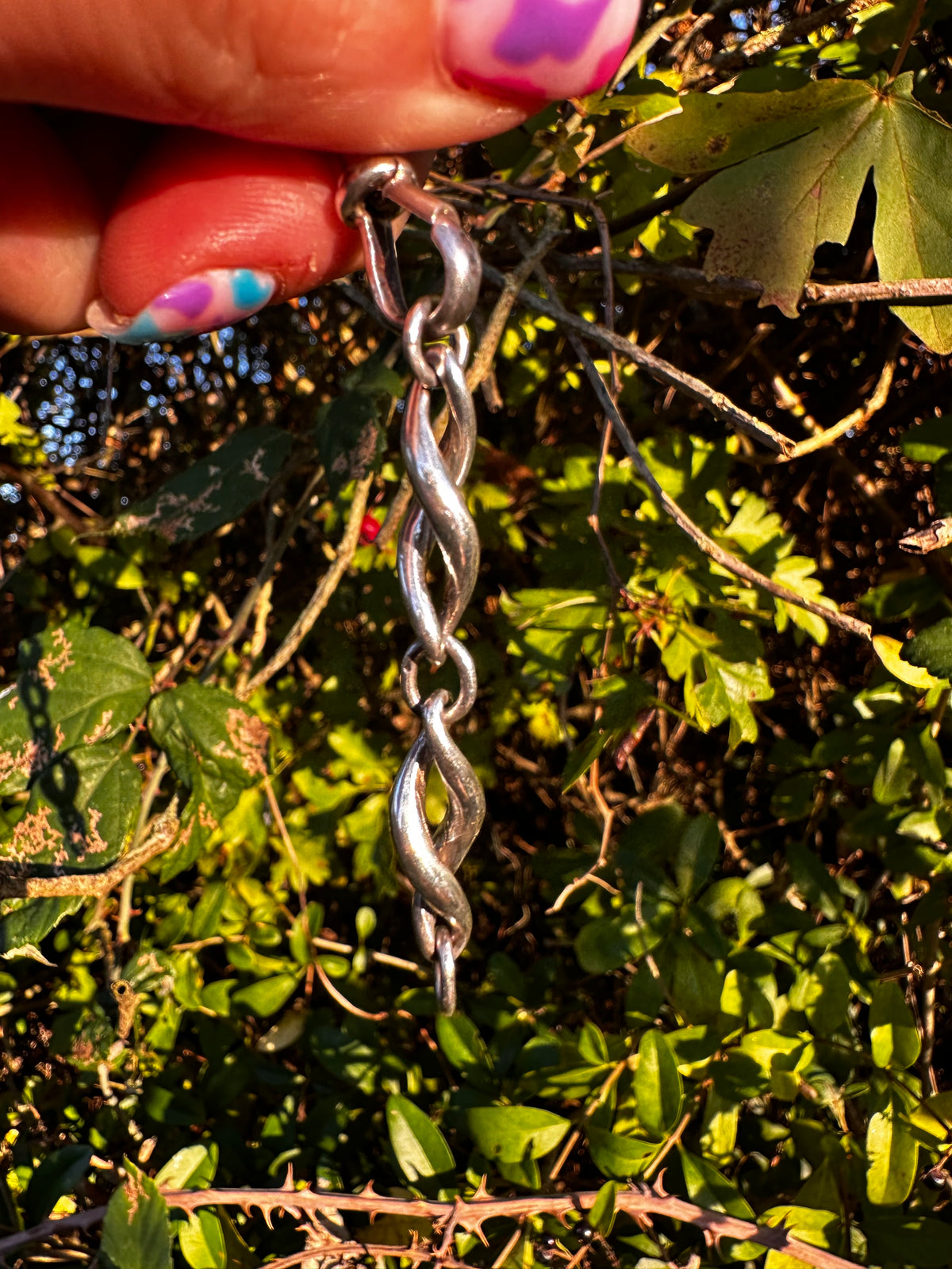 Sterling Silver twist extender- no clasps