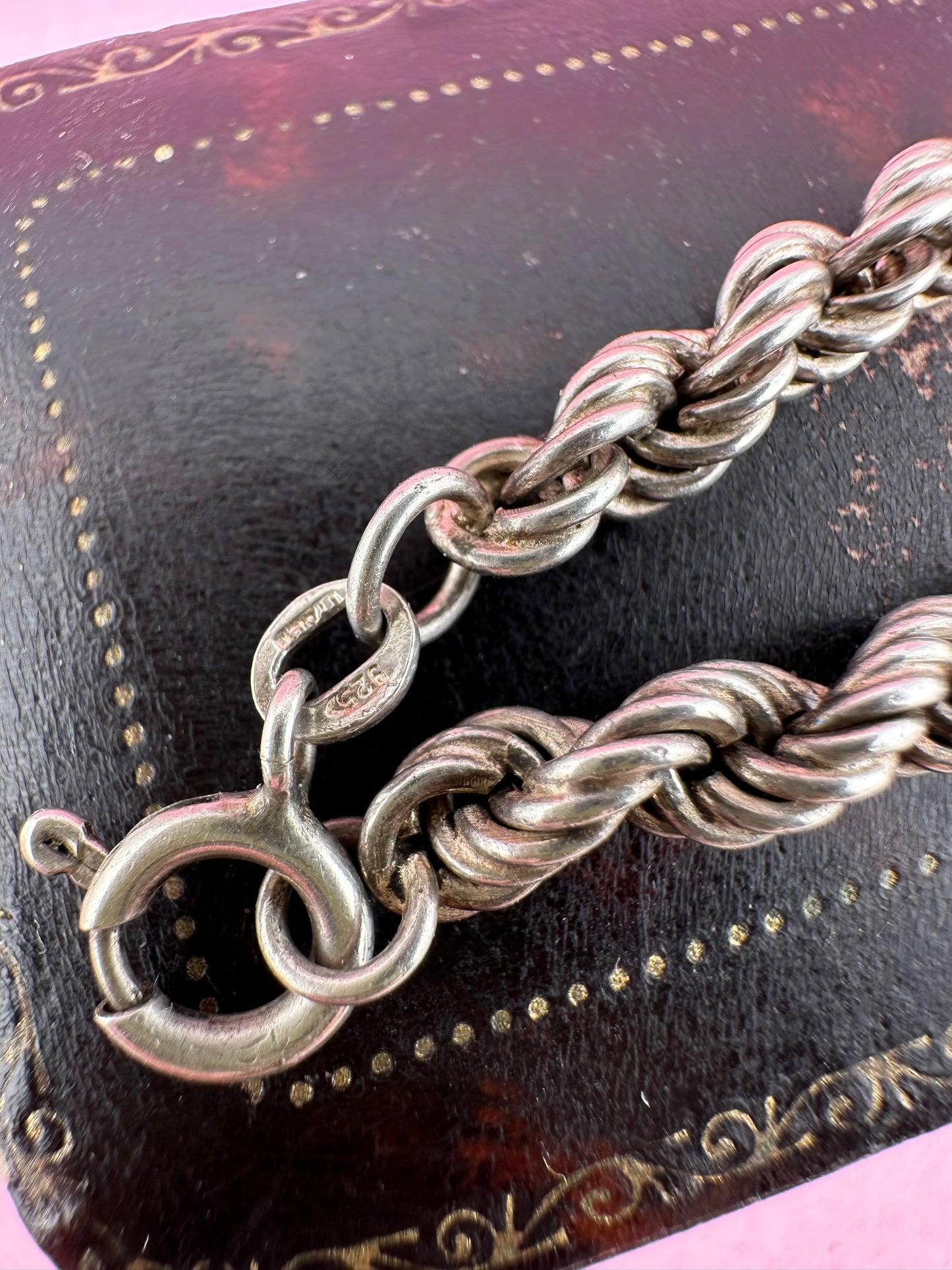 Vintage Sterling Silver Rope bracelet