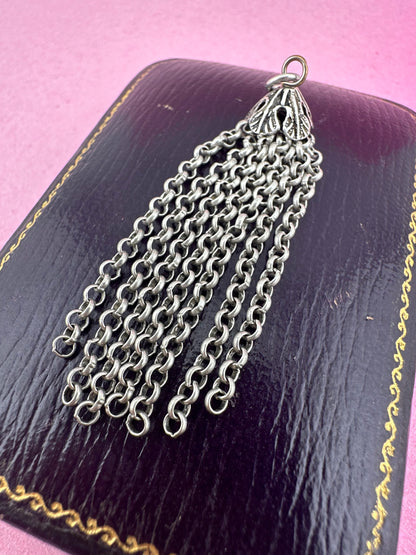 Antique Sterling silver Tassel pendant