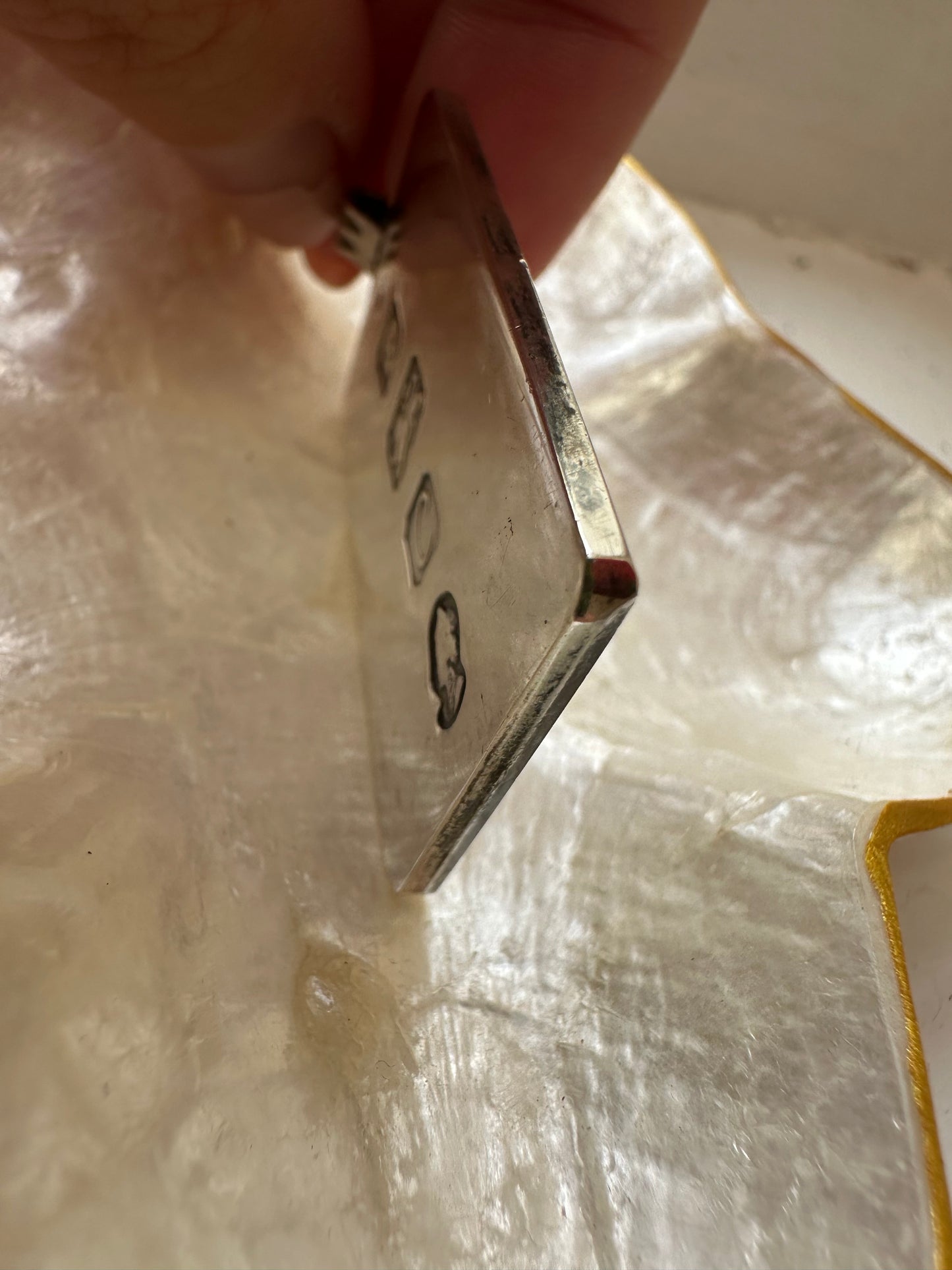 Silver ingot pendant, Silver Jubilee 1977, with brushed back