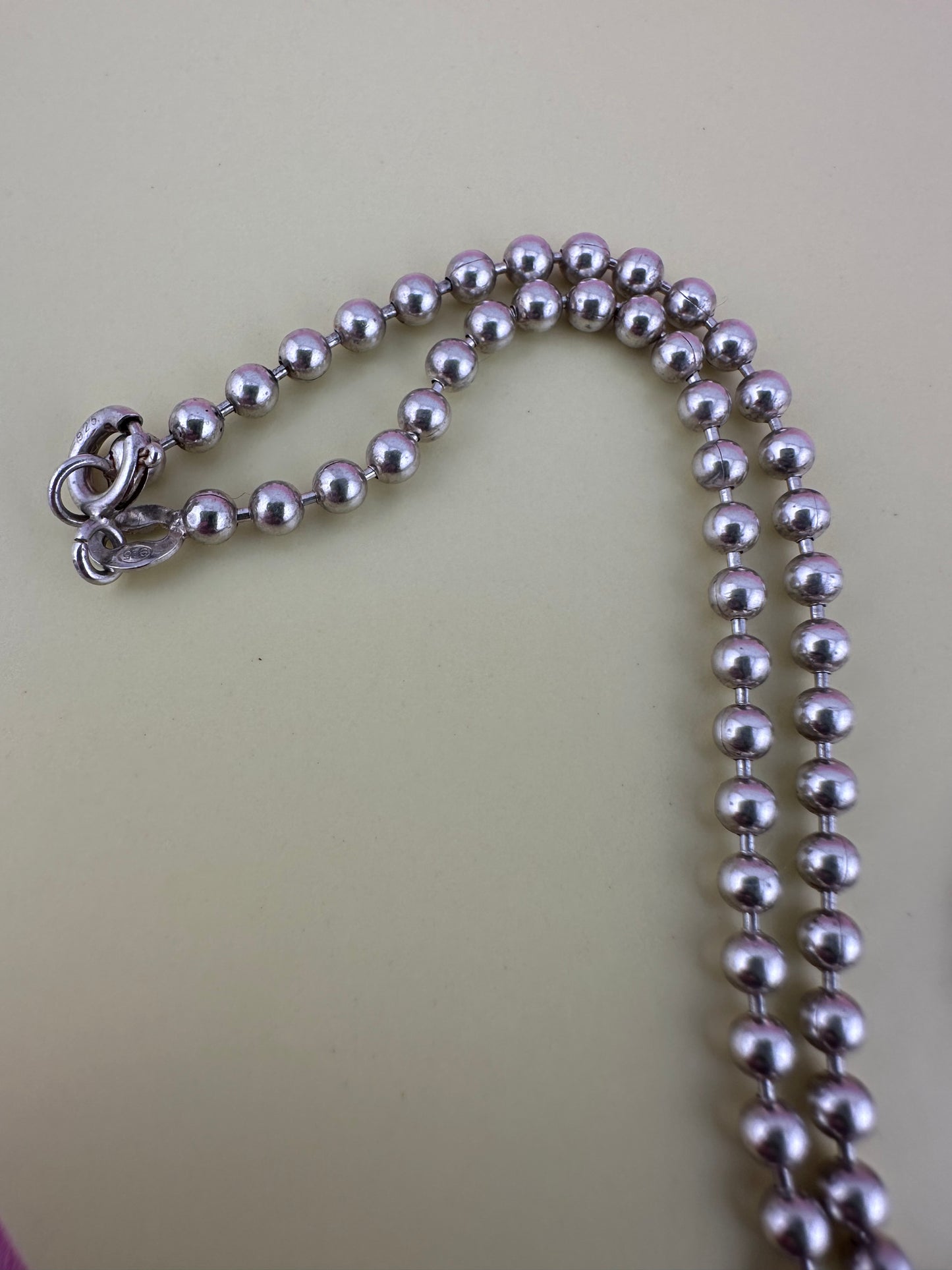 Vintage Sterling Silver Ball chain