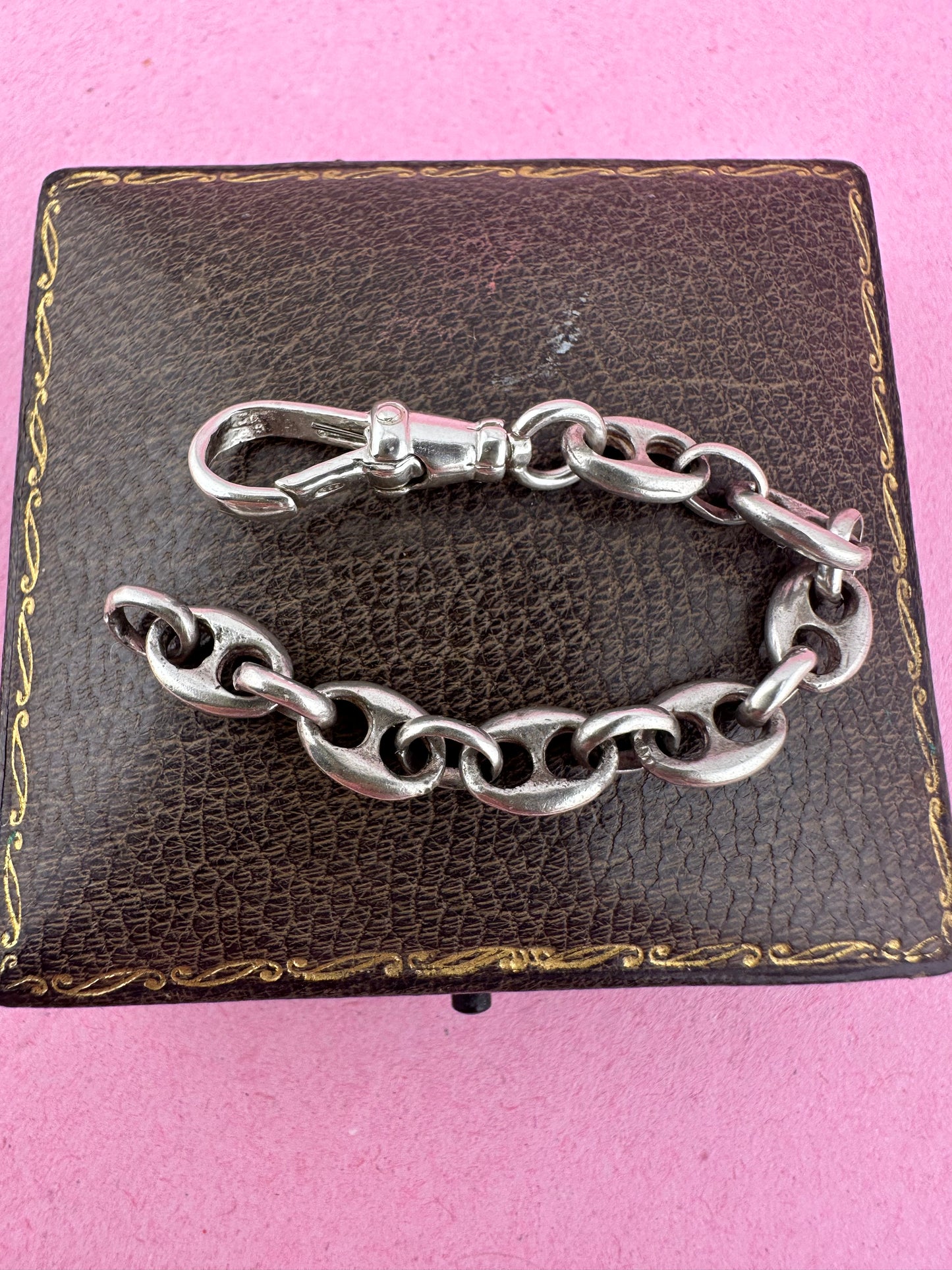 Vintage Sterling Silver Mariner Extender with dog clip