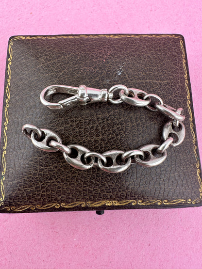 Vintage Sterling Silver Mariner Extender with dog clip