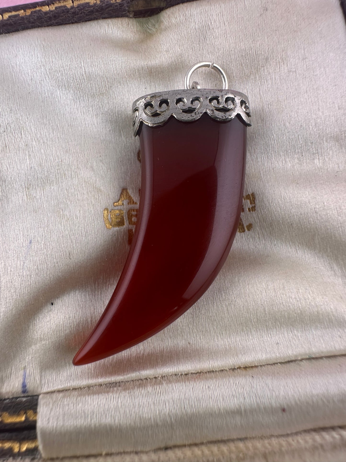 Carnelian Horn Pendant