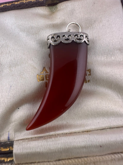 Carnelian Horn Pendant