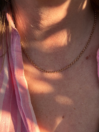 Vintage UnoAerre 9ct Yellow Gold Rolo/Belcher chain