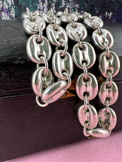 Sterling Silver XL Puffy Mariner Chain