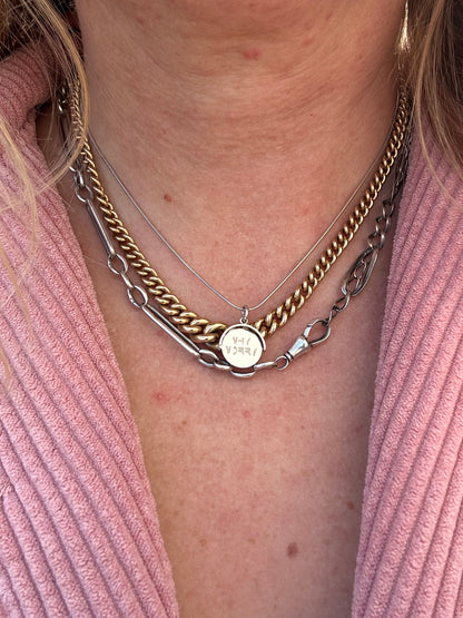 Sterling Silver ‘Why Worry’ Spinner on snake chain