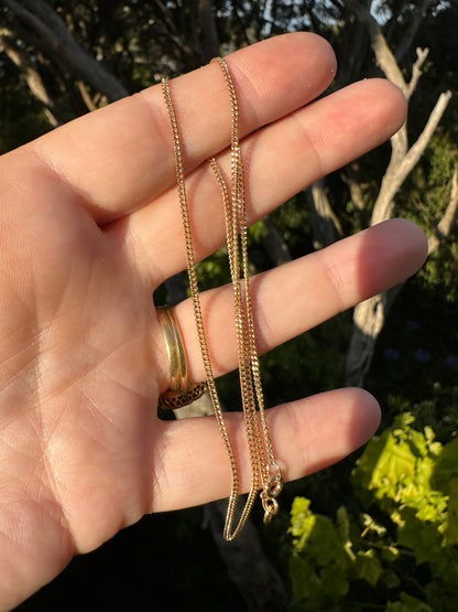 Vintage 9ct Gold UnoAerre mini curb chain