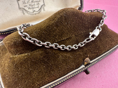 Sterling silver cable bracelet
