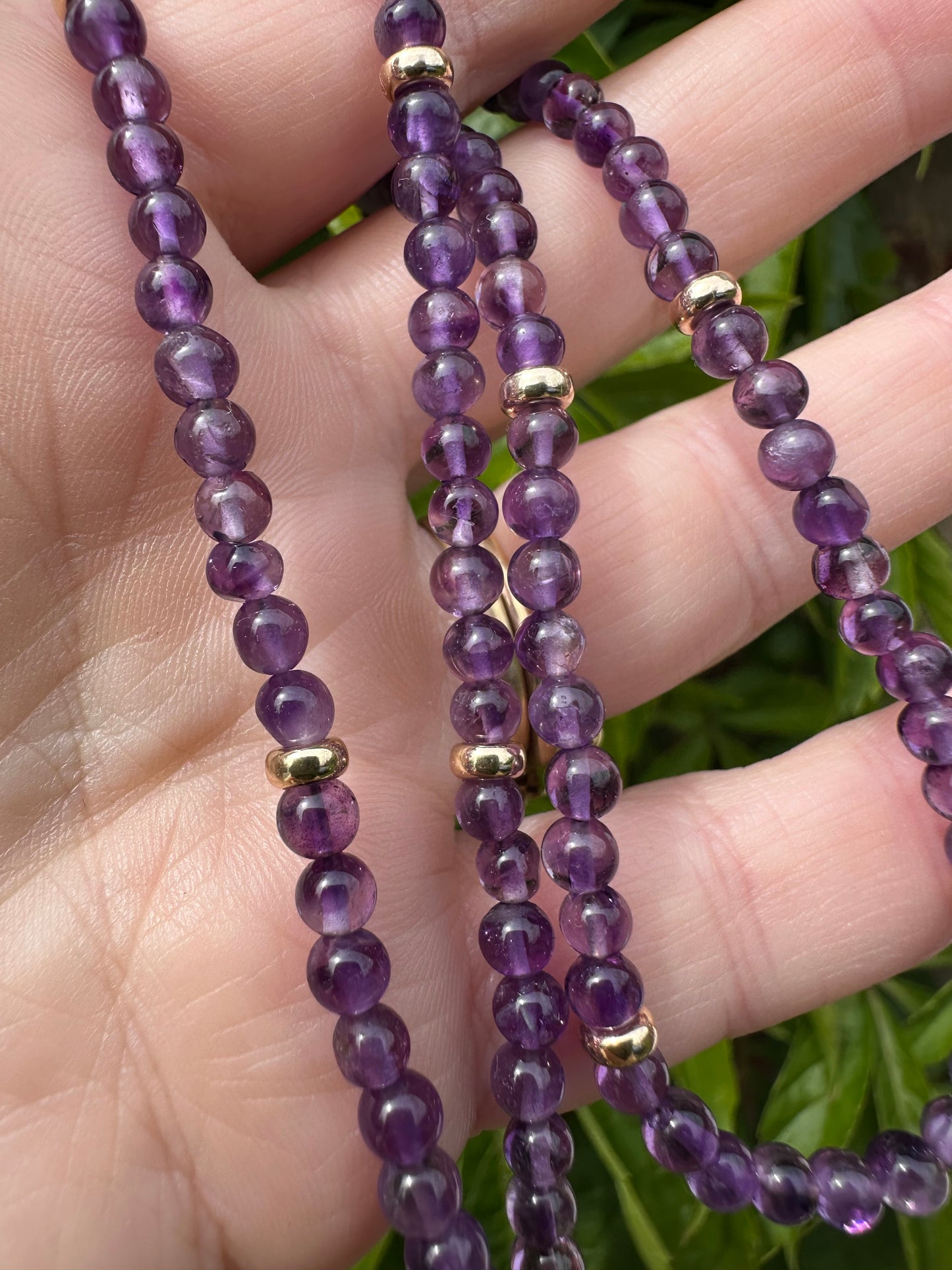 Re-imagined Vintage Amethyst Beads with a Vintage Heart Padlock Clasp