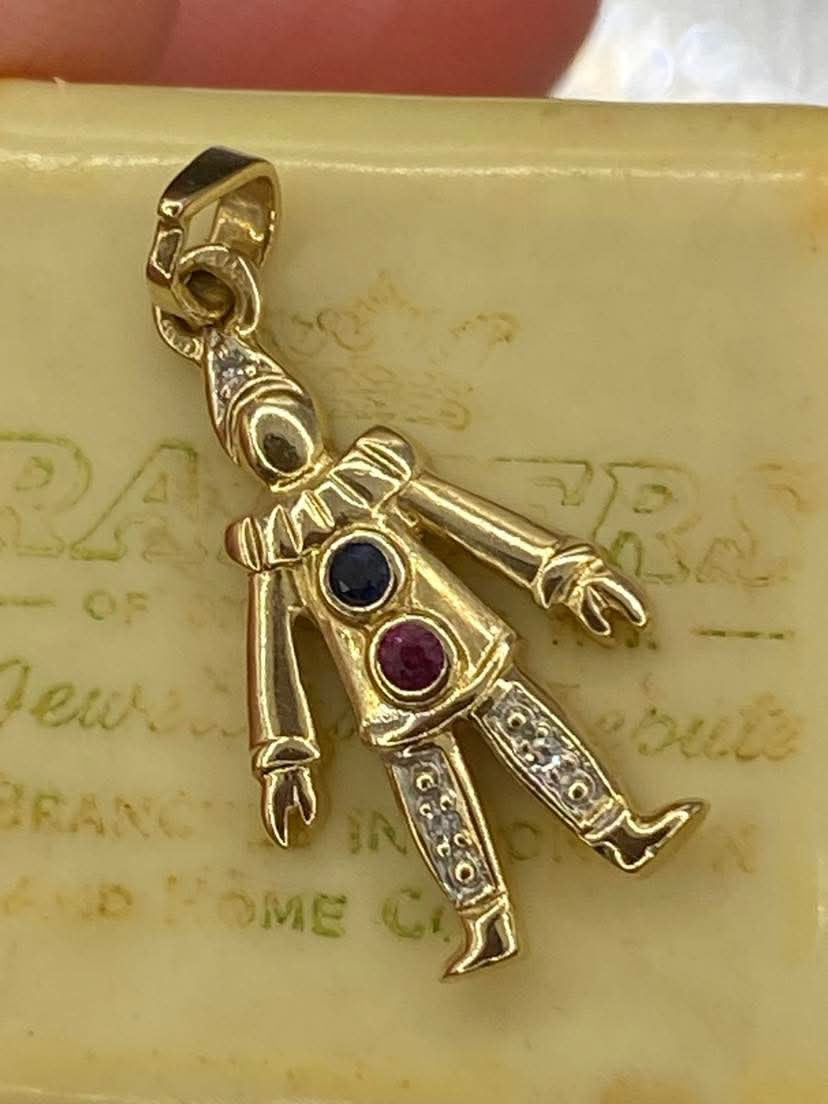 14ct Gold Clown charm