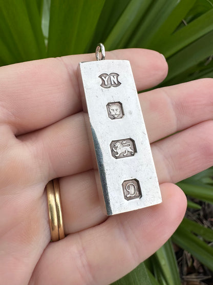 Silver Ingot Pendant 1978