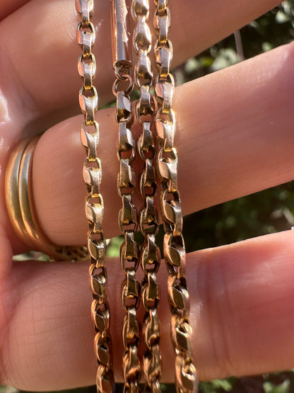 Antique 9ct Rose Gold Tulip Chain