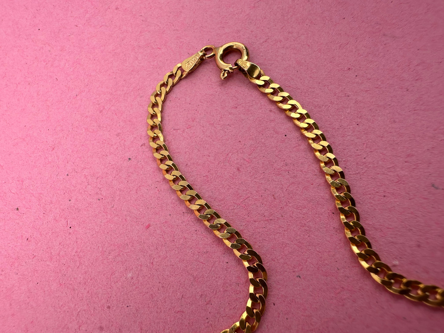 9ct Gold Italian flat curb chain