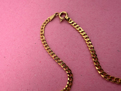 9ct Gold Italian flat curb chain