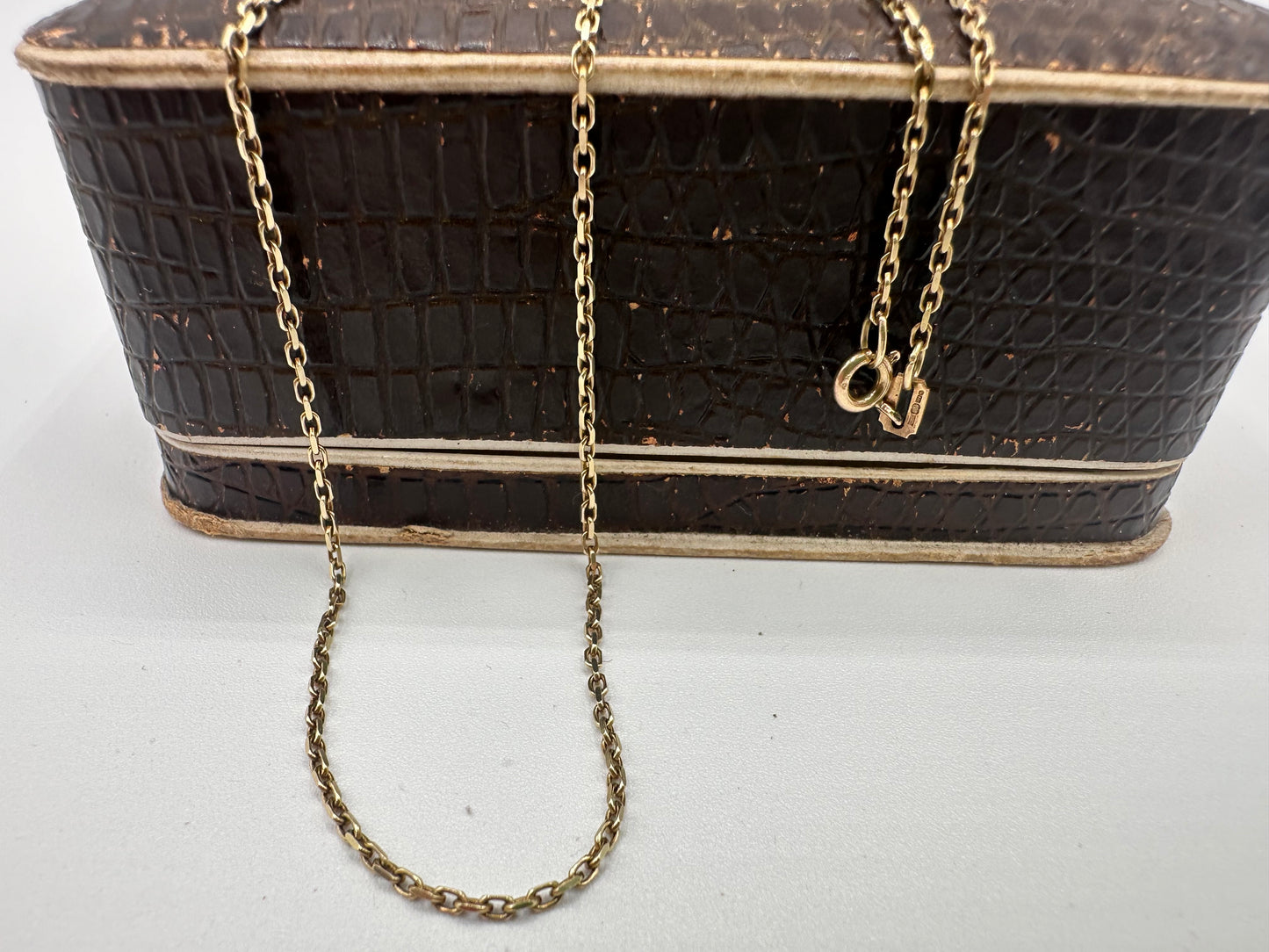 Vintage 9ct yellow gold biker chain