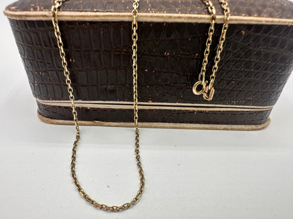Vintage 9ct yellow gold biker chain