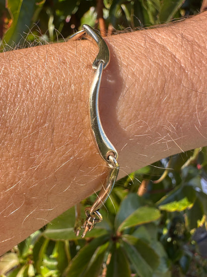 Vintage 9ct Yellow gold Wave bracelet