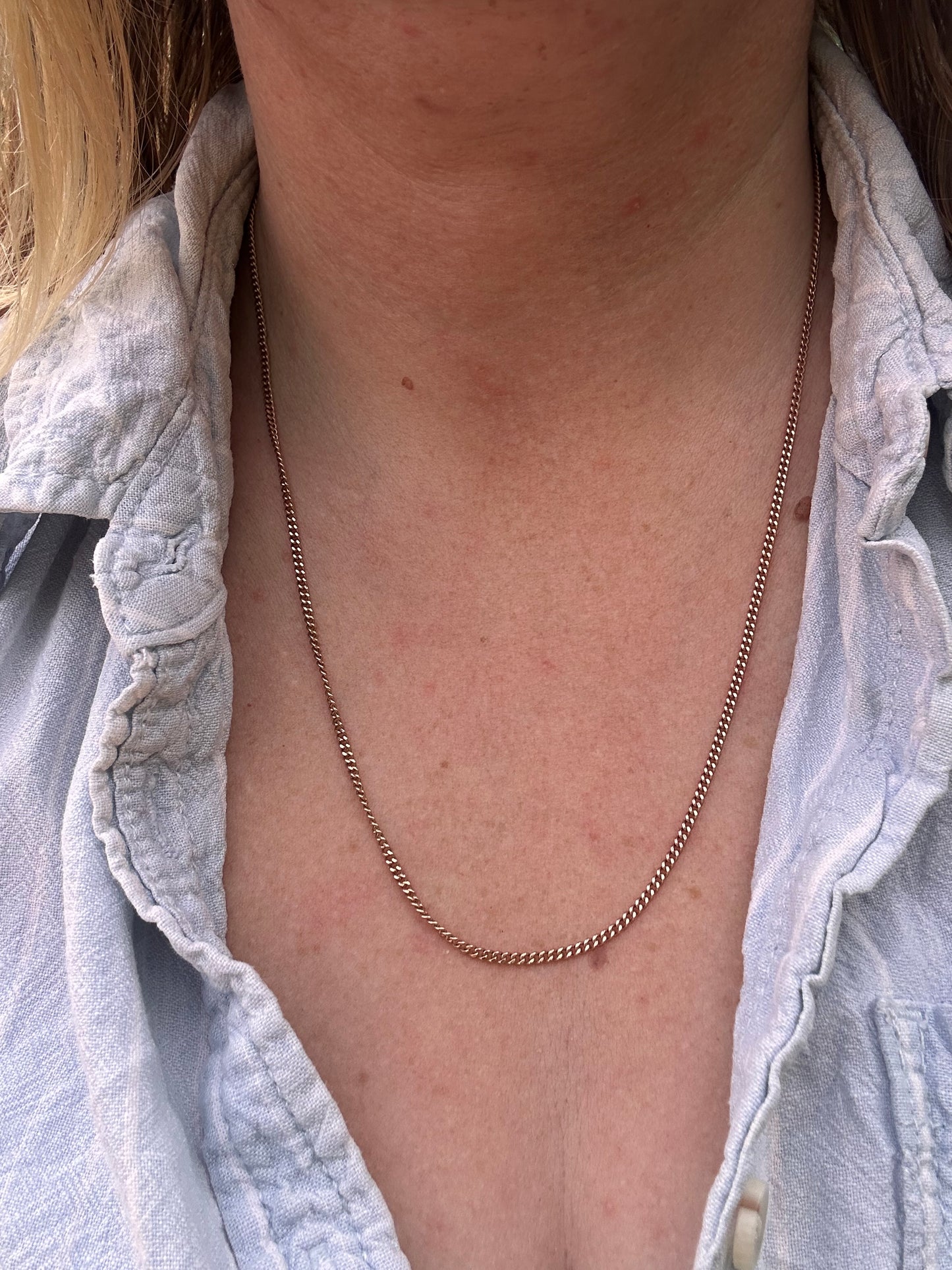 Vintage UnoAerre 9ct Rose Gold Curb chain
