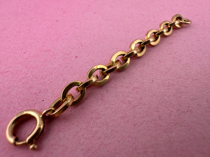 Vintage 18ct Gold Cable extender with Original Spring clasp