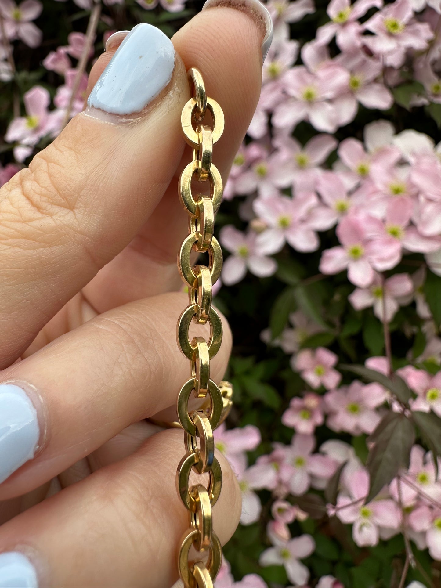 Vintage 18ct Gold Cable extender with Original Spring clasp