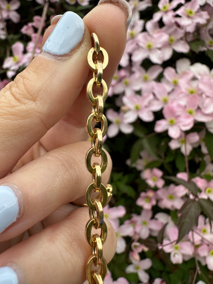 Vintage 18ct Gold Cable extender with Original Spring clasp