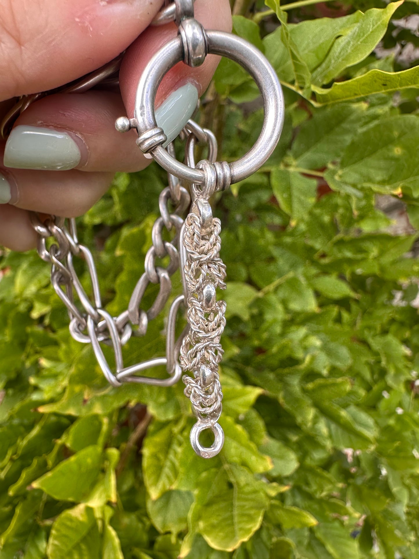 900 silver Byzantine Claspless extender