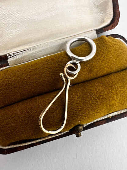 Mix Metal 14ct Shepherds hook & Sterling Silver Loop extender