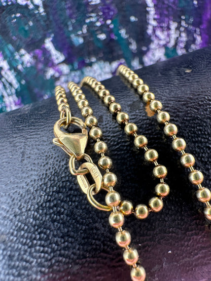 Vintage 18ct Gold Ball chain