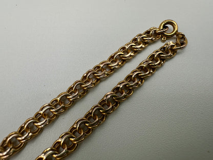 Vintage 9ct yellow Gold figure of 8 chain