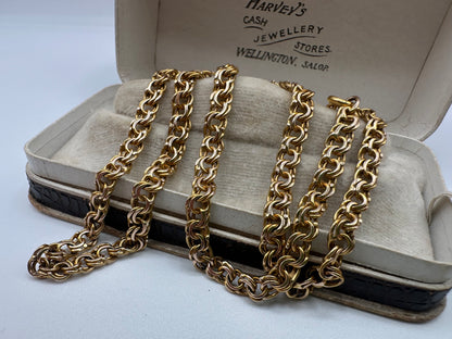 Vintage 9ct yellow Gold figure of 8 chain