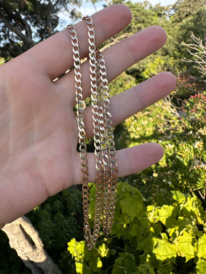Vintage 9ct Gold Flat Curb chain