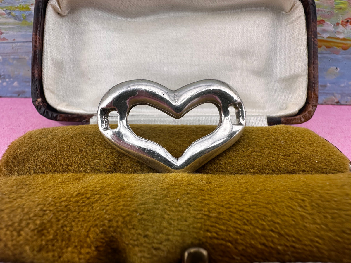 Sterling Silver Puffy Heart connector/extender
