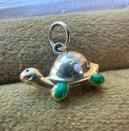 9ct Gold Enamelled Tortoise charm