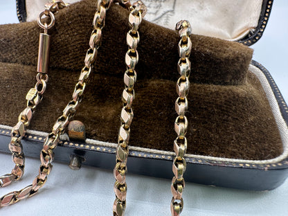 Antique 9ct Rose Gold Tulip chain