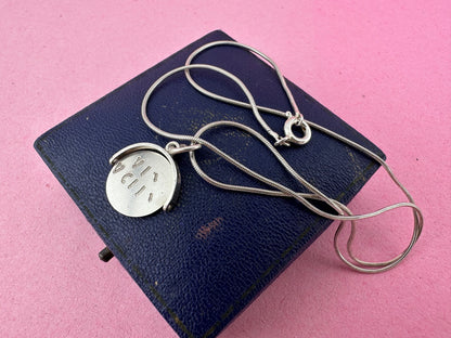 Sterling Silver ‘Why Worry’ Spinner on snake chain