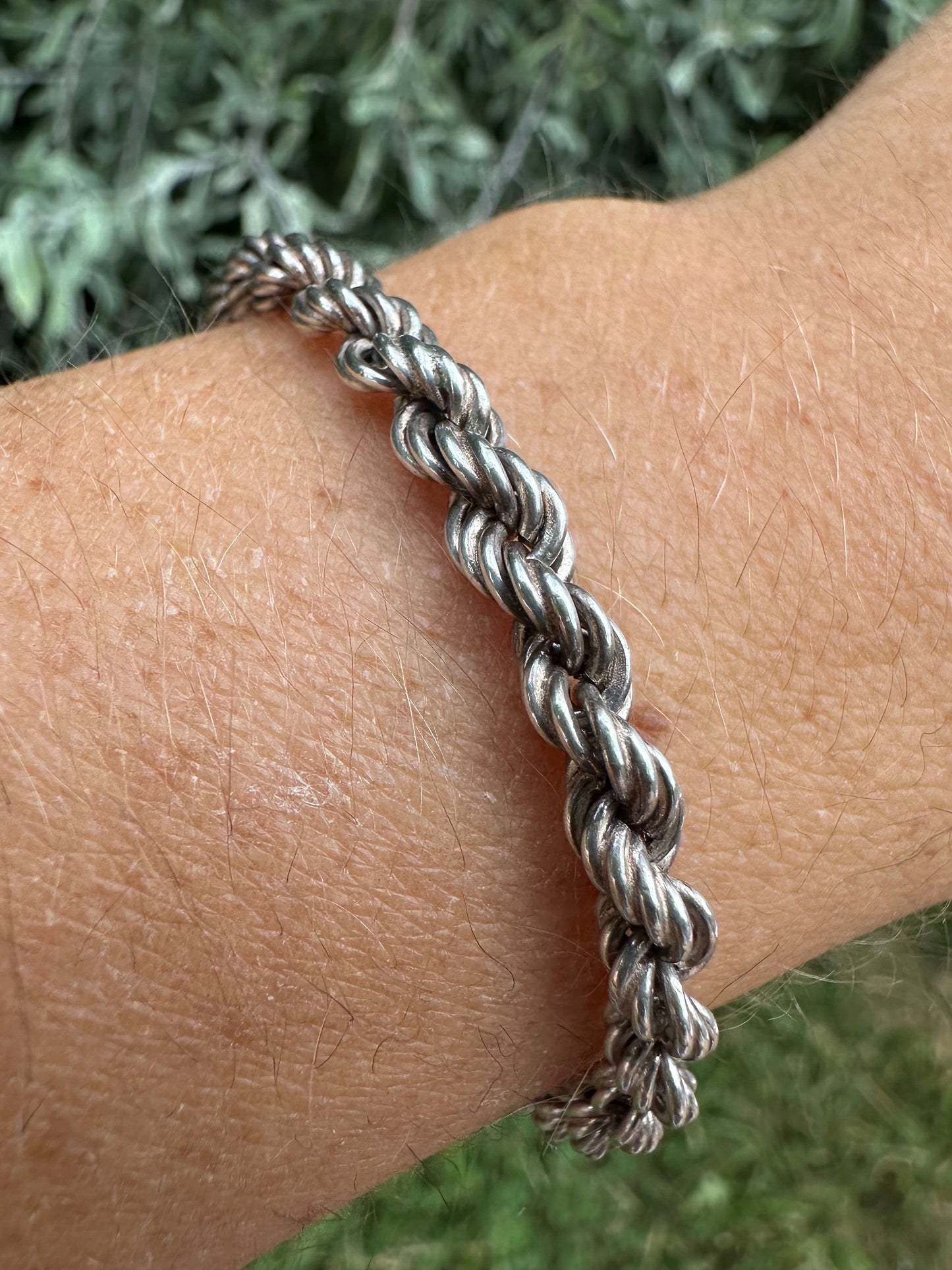 Vintage Sterling Silver Rope bracelet