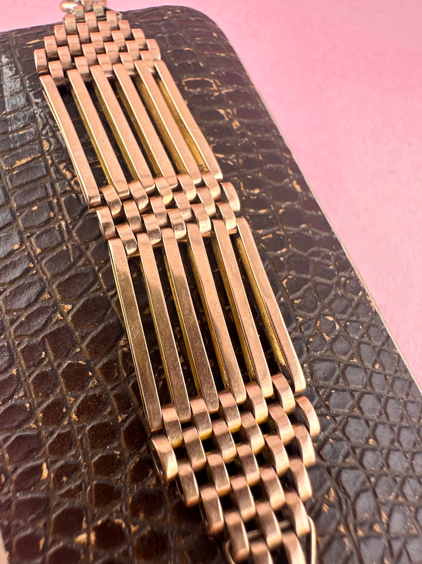 9ct Rose Gold Gate Extender with dogclip