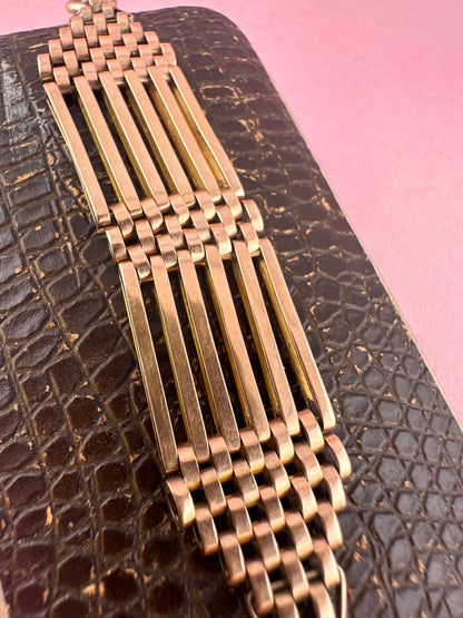 9ct Rose Gold Gate Extender with dogclip