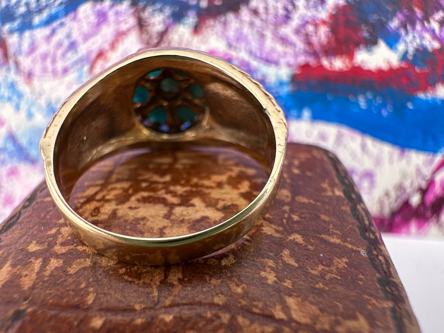 Vintage 9ct Gold Turquoise ring